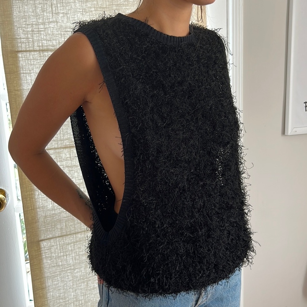 Dior homme poly cotton open side vest